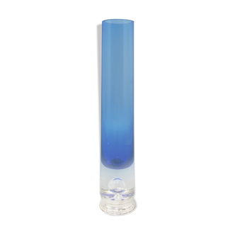 Vase bleu magnifique des années 1960 fabriqué en Italie