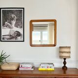 Vintage 70s pine mirror