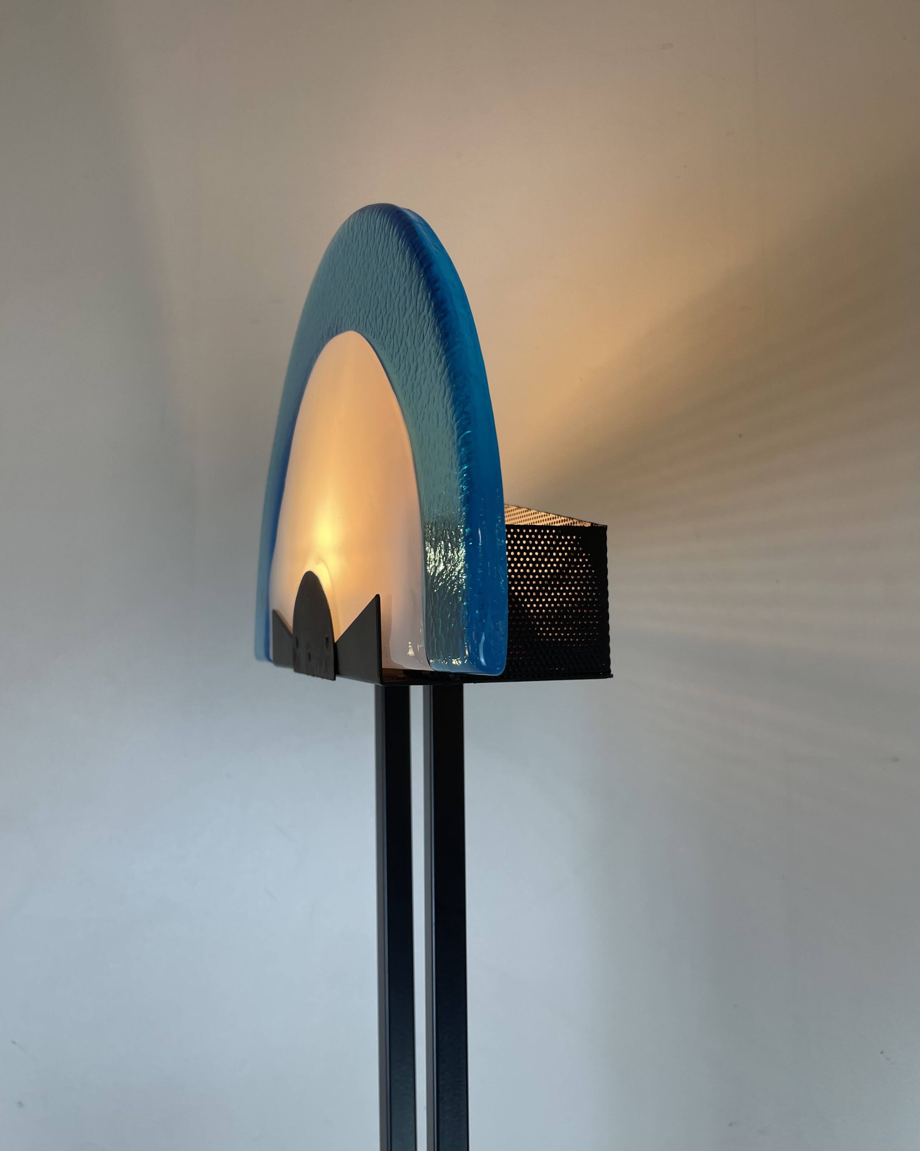 Murano Post-Modern Floor Lamp att. To Mazzega, Italy, 1980s