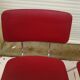2 chairs in red skaï metal struxture 70s