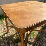 Vintage rattan table