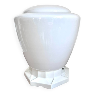 Large conical shaped glass globe with ceramic stand