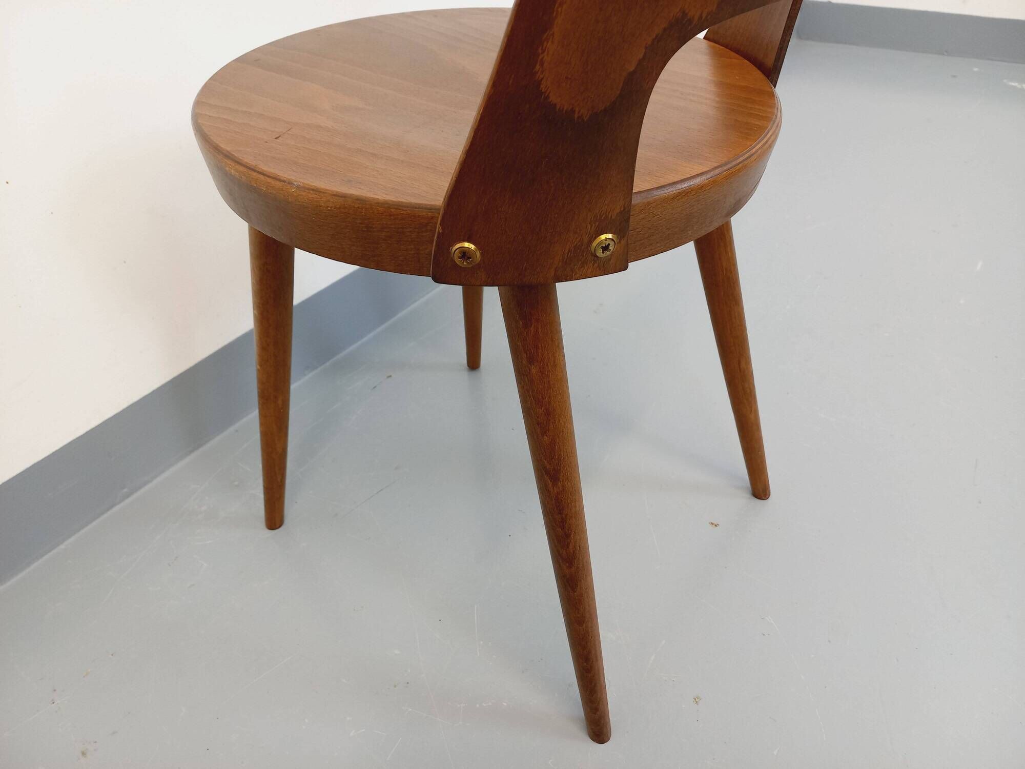 Chaise Mondor vintage de marque Baumann en bois des années 60