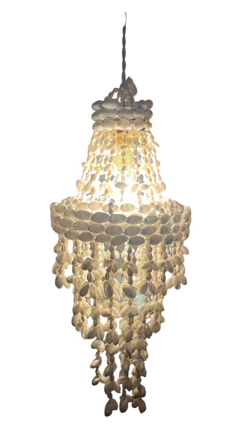 Shell pendant chandelier year 1970