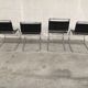 Set of 4 black leather chairs by Ludwig Mies Van Der Rohe
