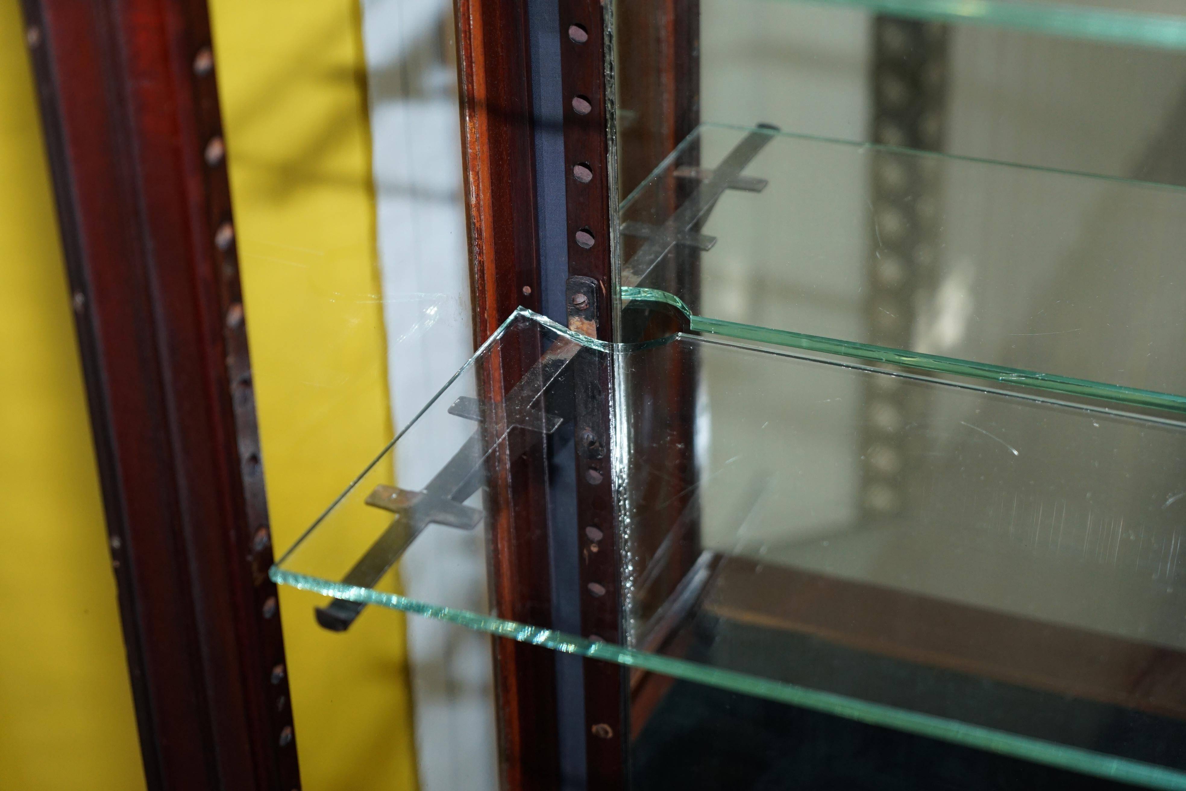 Rare glass-fronted Victorian apothecary cabinet.
