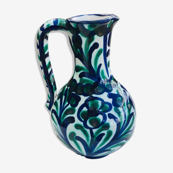 Flower ceramic pitcher