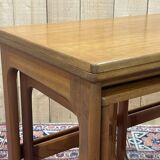 English teak folding nesting table from the 70s