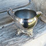 Pot à lait, à creme ancien en métal argenté
