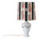 Small recycled vintage lamp — porcelain base, floral shade