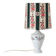 Small recycled vintage lamp — porcelain base, floral shade