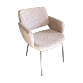 Restored vintage pink armchair