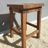 Oak workshop stool with grip