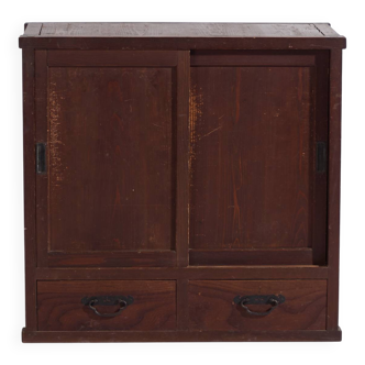Armoire japonaise ancienne avec portes coulissantes – période Taishō/Showa (c.1920-1950)