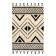 Tapis berbère 200 x 290 cm blanc motif noir