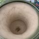 Vase Médicis, cache-pot vintage en céramique vert olive