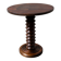 French sculptural turned oak pedestal side table, 1960s