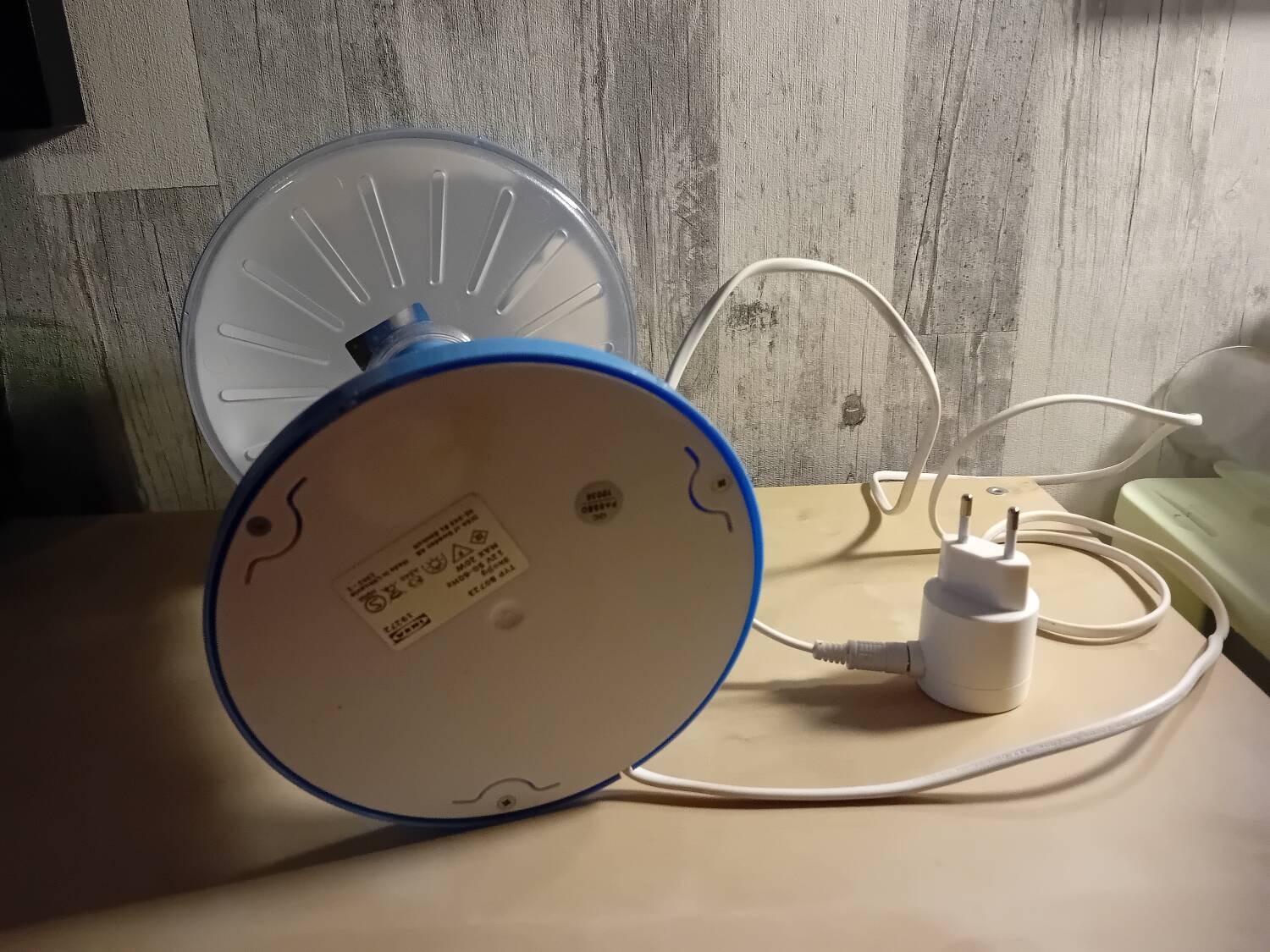 Vintage Ikea mushroom lamp Skojig blue model