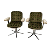 Set of two swivel chairs