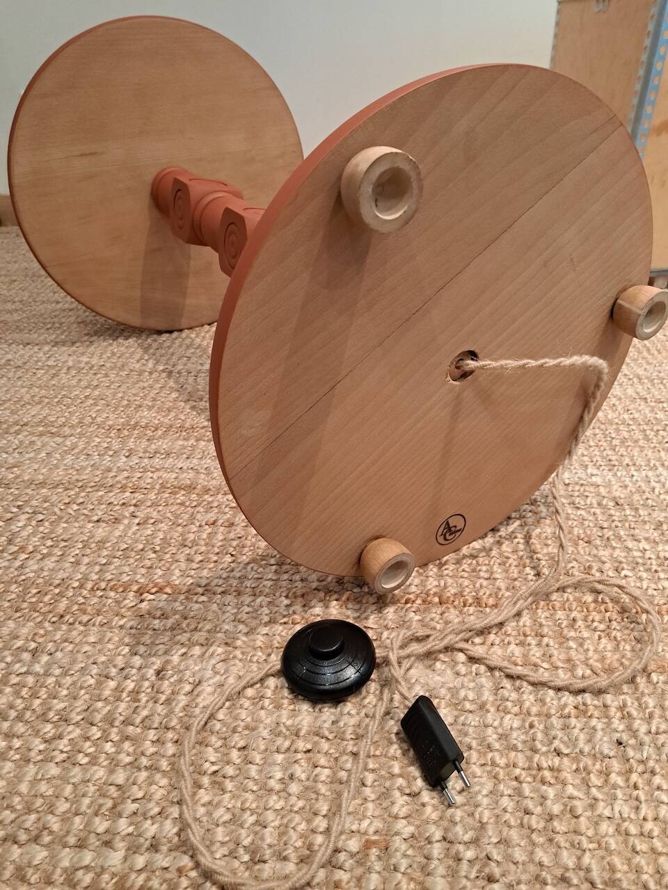 Vintage terracotta floor lamp