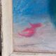Pastel framed "The anemones" vintage
