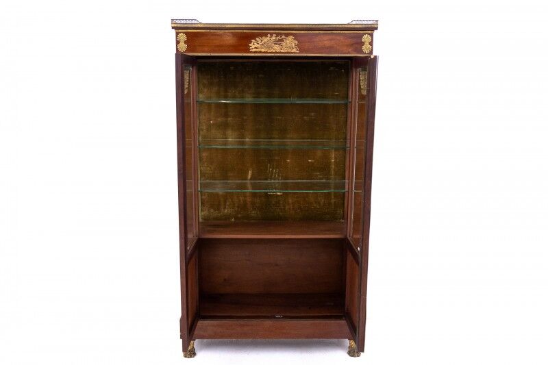 Unique Empire library display cabinet, France, circa 1820.