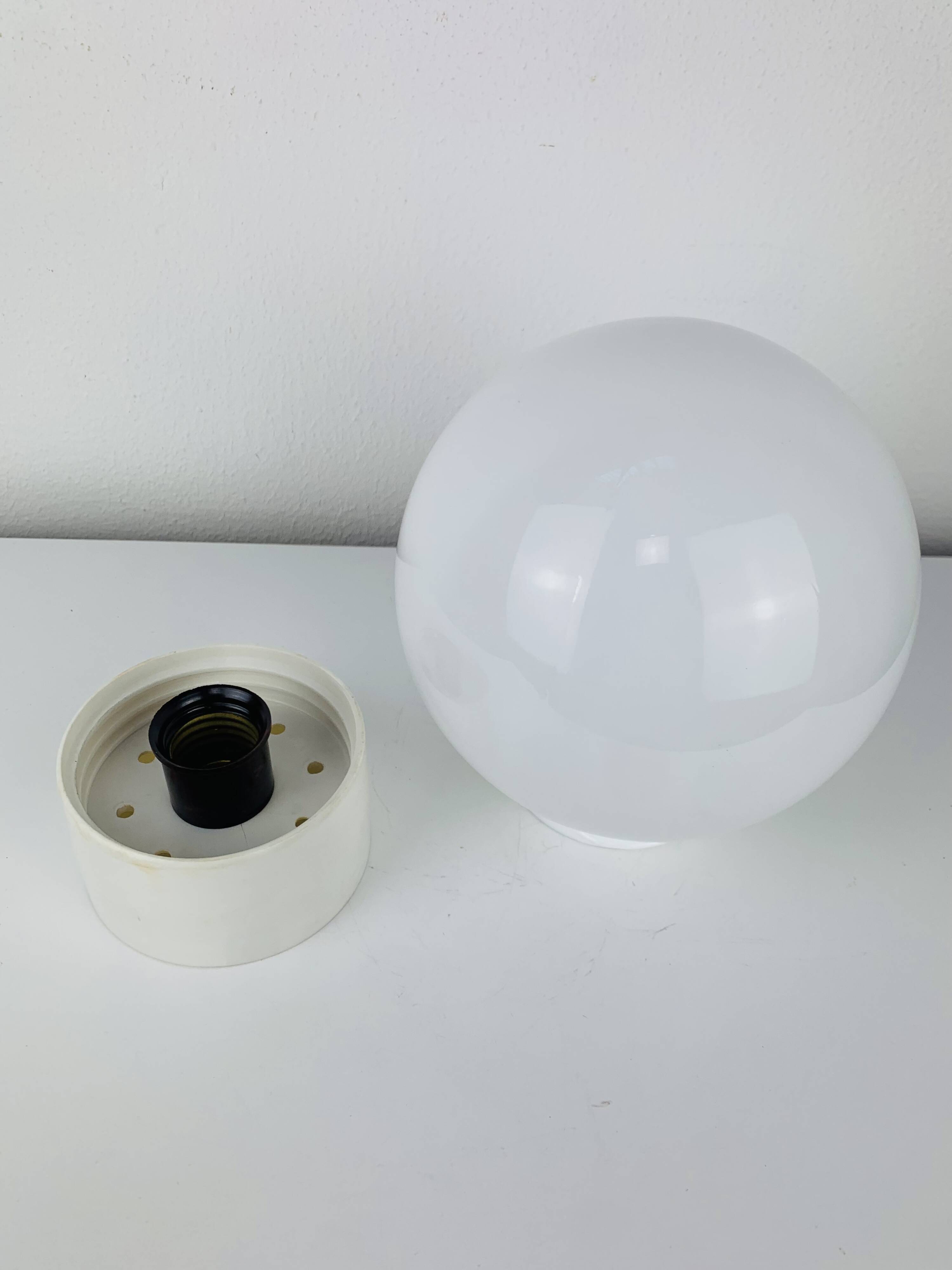 Vintage 50s opaline ball wall lamp