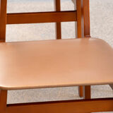 Series of 4 scandinavian chairs with curved back 1960