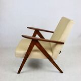 Vintage B-310 VAR armchair in light brown beige velvet - 2 pieces available