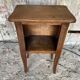 Antique Nightstand Table in Louis XV Style Wood with Vintage Drawer #D894
