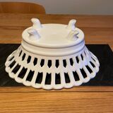 White earthenware fruit basket