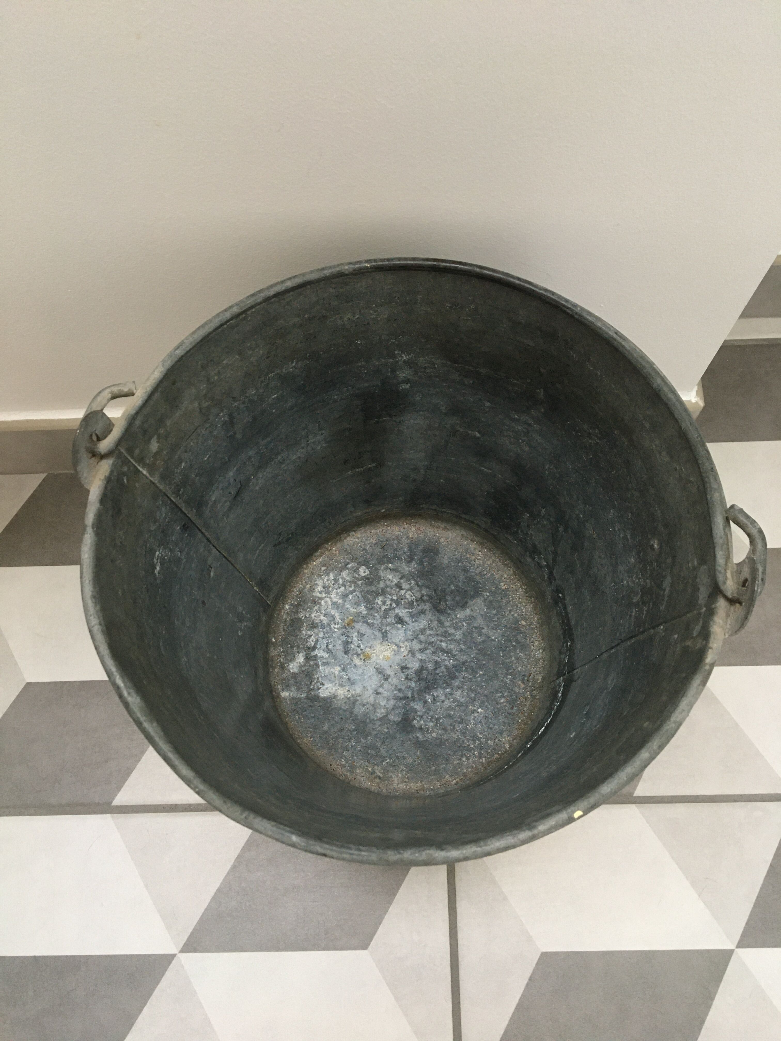 Old zinc bucket
