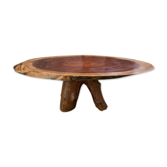 Brutalist coffee table solid wood