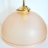 Salmon pink glass hanging