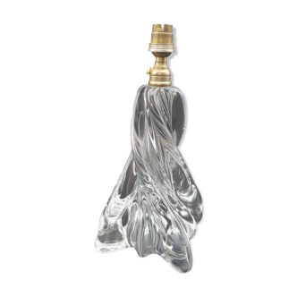 Pied de lampe cristal lourd design années 60 70