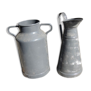 Anciens pot à lait et - broc