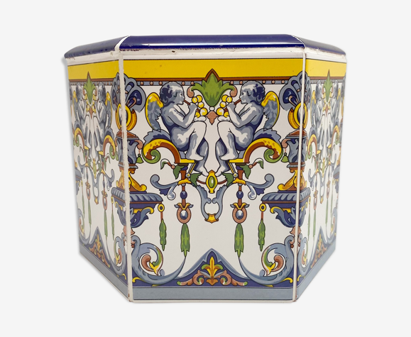 Cache pot octogonal en carreau de ciment