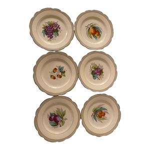6 assiettes à dessert