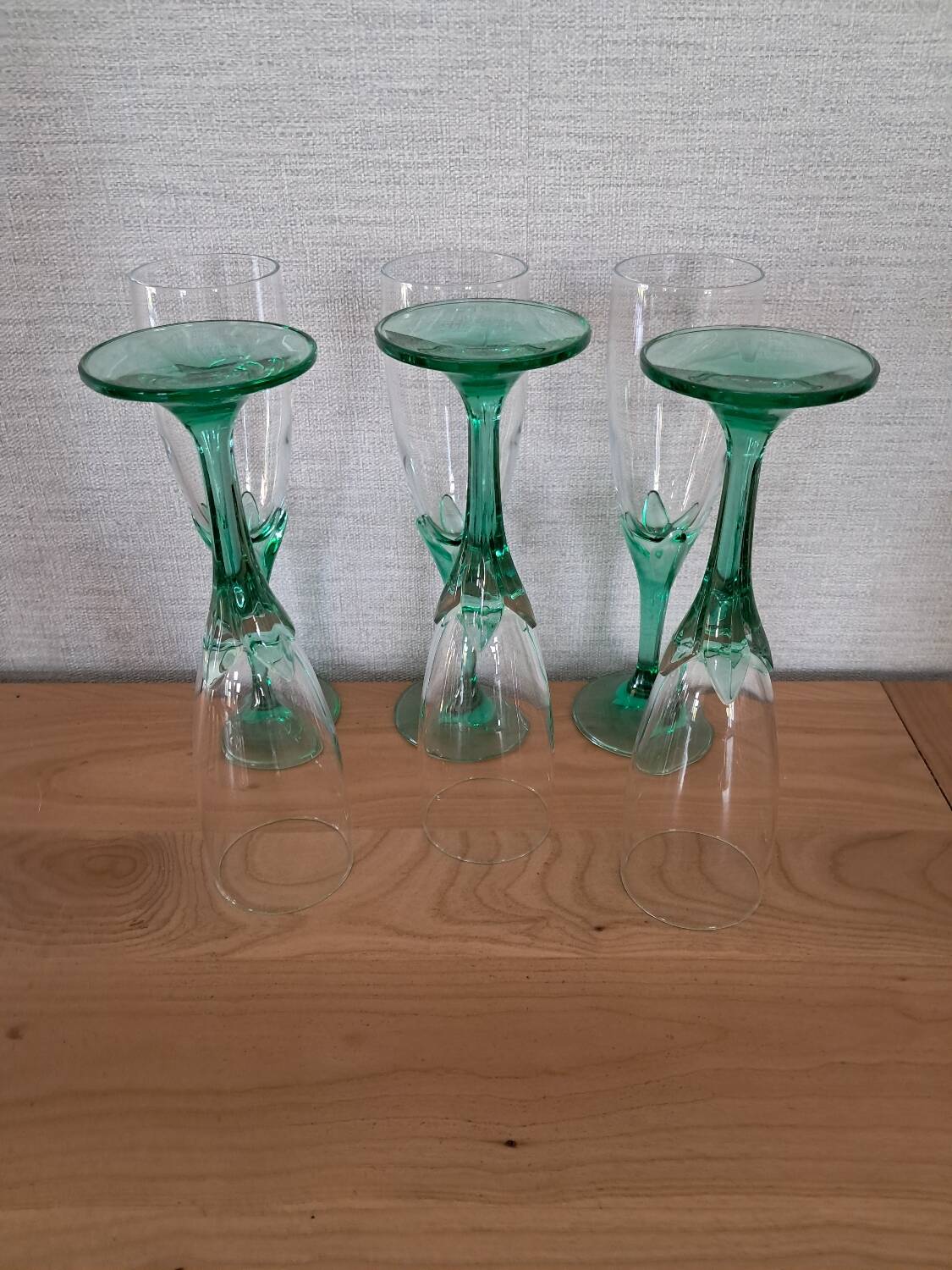 6 Bormioli Rocco champagne flutes from the 1990s