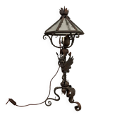 Antique neo-Renaissance table lamp in iron, 20th century