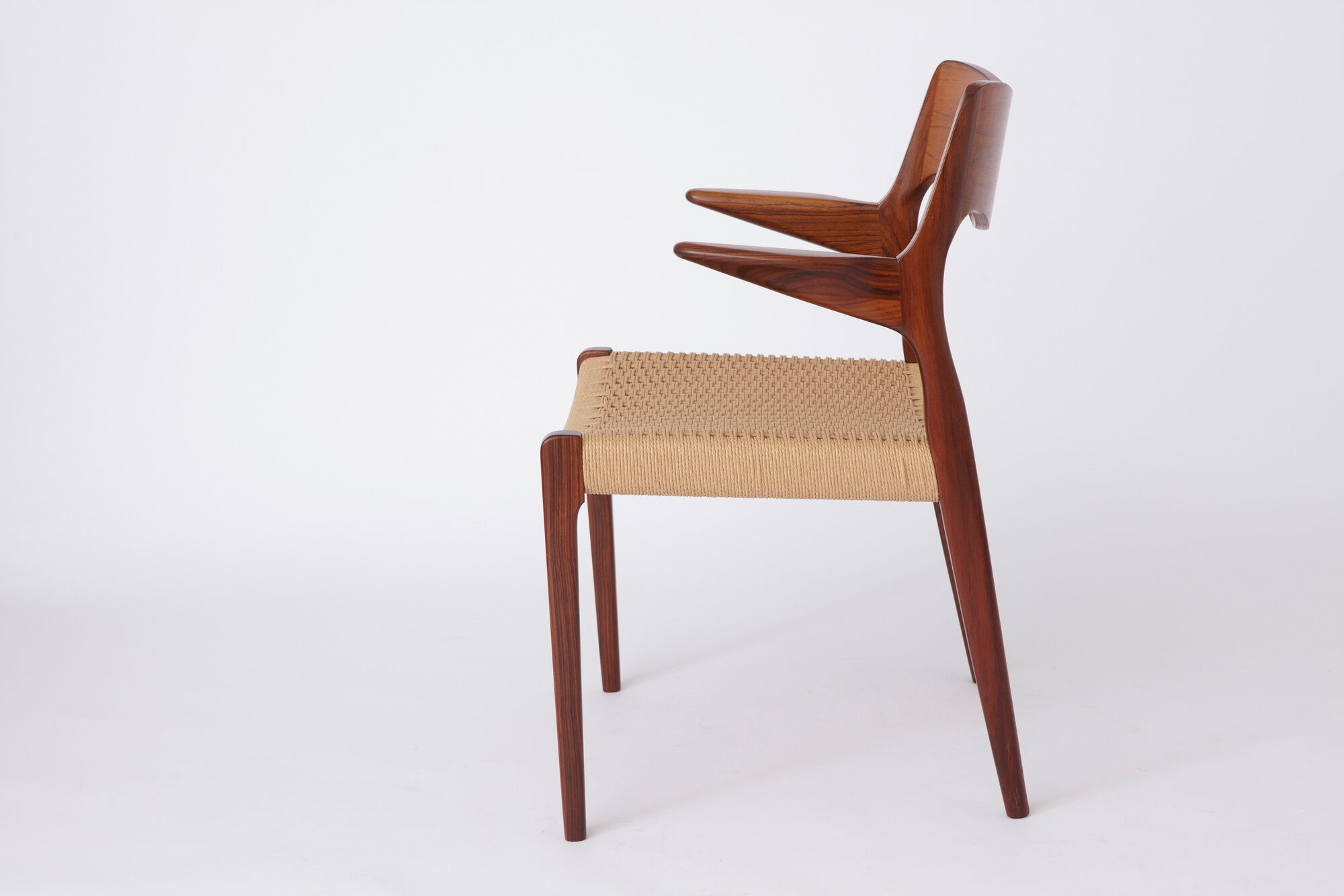 Niels Møller Armchair #55 Rosewood 1950s Danish Vintage