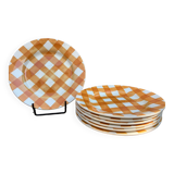 7 vintage dinner plates