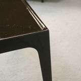 Fiberglass table, brown, France, circa 1970