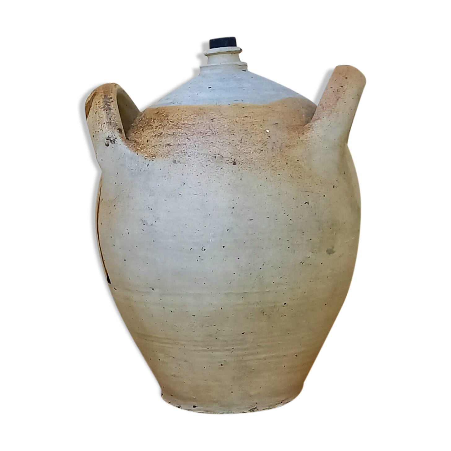 Varnished terracotta jar