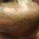 Lamp signed L. Moreau in brushed metal.