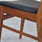 1960s, set of 4 Danish dining chairs by Farstrup, bent teak wood, reupholstered.