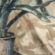 Pot flower - 1945 -oil - Japanese school by Shibata