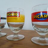 Set of 3 glasses ricard collector 75 years vintage