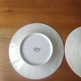 Lot de 2 assiettes porcelaine Limoges décor Riviera