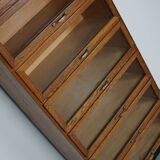 Vintage Dutch Oak Haberdashery Shop Cabinet / Vitrine, 1950s